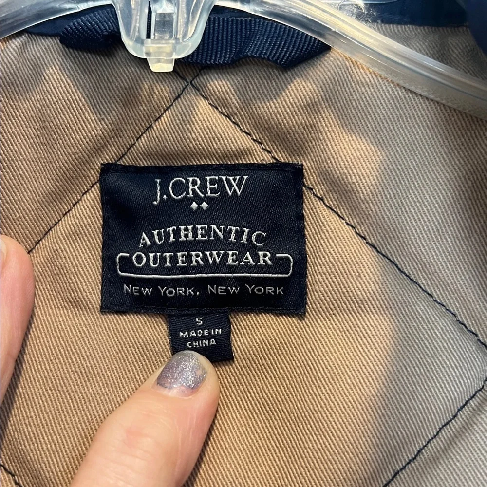 J. Crew Dark Blue Quilted Vest size small.